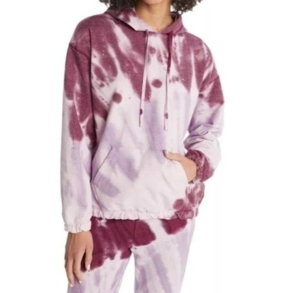 SUNDOWN BY SPLENDID Splendid Liza Tie-Dyed Hoodie Purple - Small NWT - Picture 1 of 3